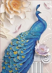 Blue Peacock Puzzle 1000 Pieces