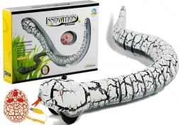 Interactive white snake with infrared remote control