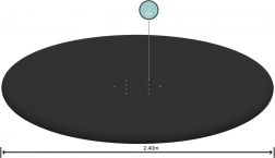 Afdekzeil voor opblaasbaar zwembad met rand 244 cm BESTWAY