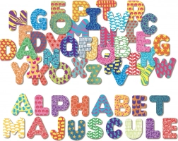 Houten magneten Vilac grote alfabet