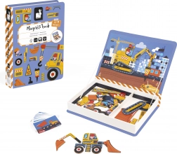 Janod magnetisch boek Magnetibook Op de bouwplaats