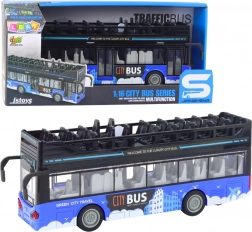 Dubbeldekker stadsbus 1:16 met aandrijving, licht en geluid – blauw