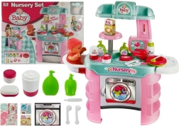 Súprava starostlivosti o bábätko so stolíkom a práčkou