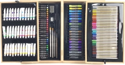 Profesionalni umjetnički set u drvenom kovčežiću, 174 dijelova