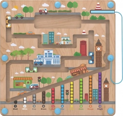 Magnetic Wooden Play Board City