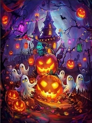 Diamantmaling halloween 30 × 40 cm