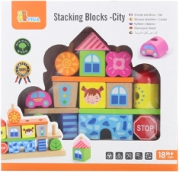 VIGA Wooden Stacking Blocks – City