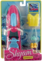 Vandscooter til dukker – sæt med vest og tilbehør