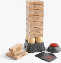 Top Bright wooden tower with timer – family game