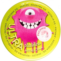 Vonná ultra plastelína růžová metalická s vůní cukrové vaty 128 g