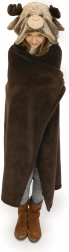 Cozy Noxxiez warm hooded blanket reindeer