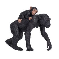 Chimpanzee Figure with Baby – Realistic Animal for Kids and Collectors