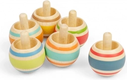 Lesena vrtavka s piščalnimi trakovi