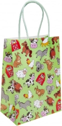 Gift Bag with Farm Animals - 16 x 22 x 9 cm