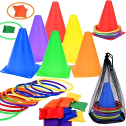 Play Set Cones, Hoops and Bags for Children