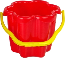 Plastic emmer Bloemetje voor in het zand – Rood