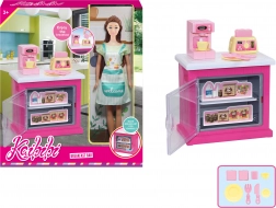 Kokkedukke 30 cm med køkkenskab og tilbehør