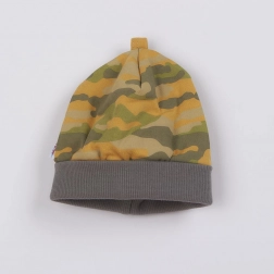 Cappellino neonato in cotone NEW BABY With Love, color senape