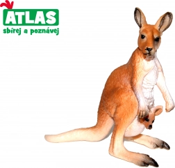 Kangaroo Figurine with Joey 9 cm