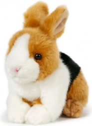 plišasti zajček rjavo-črno-bel 15 × 17 cm