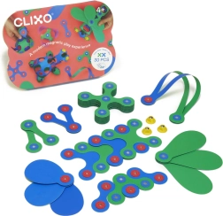 clixo crew set di costruzioni magnetiche blu e verde 30 pezzi