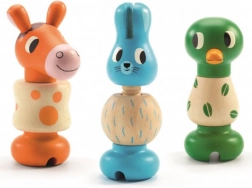 Animali di legno avvitabili Djeco
