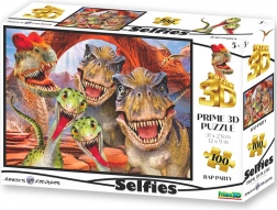 Puzzle Selfie Raptor with 3D Effect, 100 Pieces