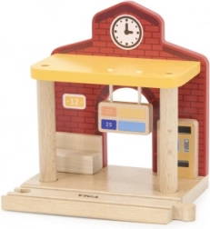 træbanegård med lyd