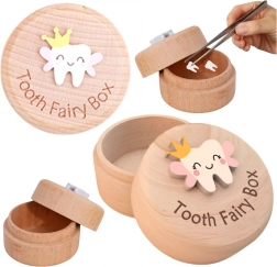 Boîte en bois pour dents de lait pour enfants avec gravure Tooth Fairy Box
