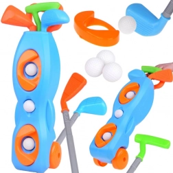 Otroški mini golf s stojalom na kolesih in dodatki