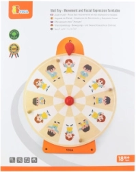 Viga wall-mounted game – wheel of emotions made of wood, FSC, Montessori