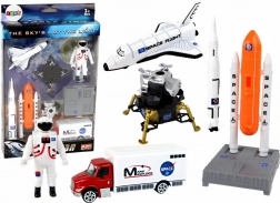 set di figurine spaziali e razzi 8 pezzi