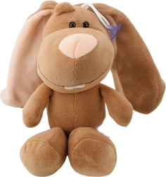 Plush bunny with suction cup, brown 23 × 12 cm