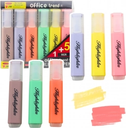 Set of Highlighters Pastel Colors 6 pcs