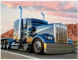 Pittura di diamanti Camion blu 30x40 cm