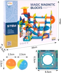 Magnetic Building Set XXL – Marble Run, 96 pieces