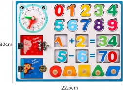 Wooden manipulative board for learning mathematics