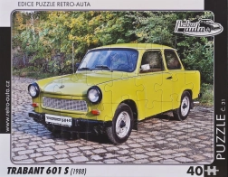 Retro samochody puzzle Trabant 601 S 40 elementów