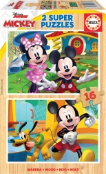 Lesene sestavljanke Mickey in Minnie 2×16 kosov