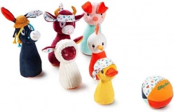 Lilliputiens soft farm bowling set with jingle bell 12 m+