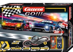 Pista elettrica Carrera GO GT Powerplay 4,9 m con looping e auto Ford Mustang GT3 e Ferrari 296 GT3