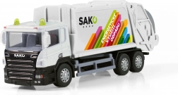 metal garbage truck SAKO 15 cm with pull-back