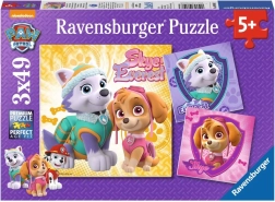 Ravensburger puzzel Paw Patrol – Skye en Everest 3×49 stukjes
