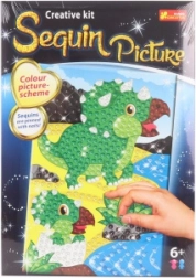 Immagine con paillettes scintillanti Dinosauro