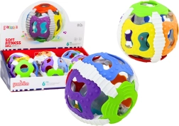 Sensorisk bold til spædbørn, gummi, med lys og lyde, farverig