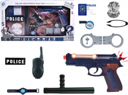 Veliki policijski set s pištoljem, zvukom i značkom