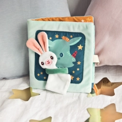 Libro tessile con attività Lilliputiens: il draghetto Joe e il suo doudou