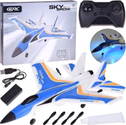 Aereo RC in schiuma leggero con luci LED SKY SHOW, ricarica USB