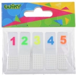 Sticky note pad with numbered tabs – numbers, 5×20