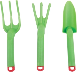 Garden tool set plastic green